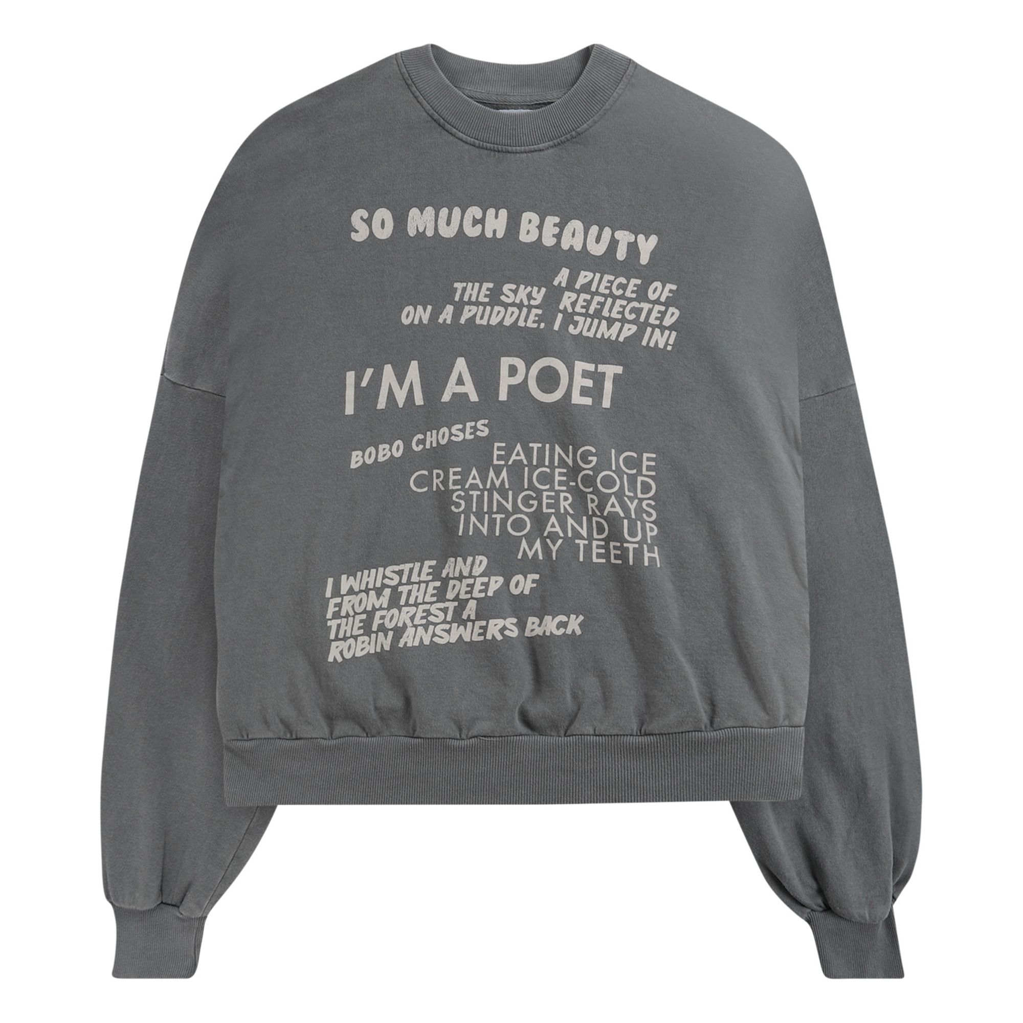 Bobo Choses - Sweat Coton Bio Poet - Collection Femme - - Gris