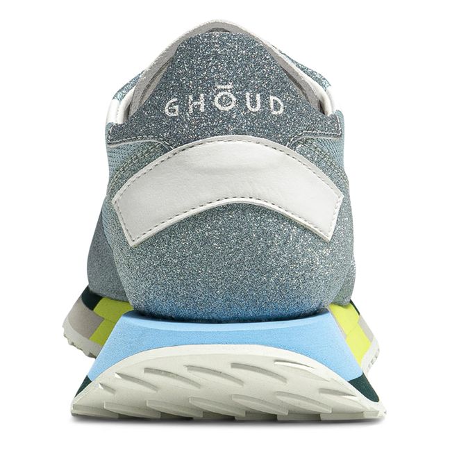 Star Low-Top Glitter Mesh Sneakers Ice Blue