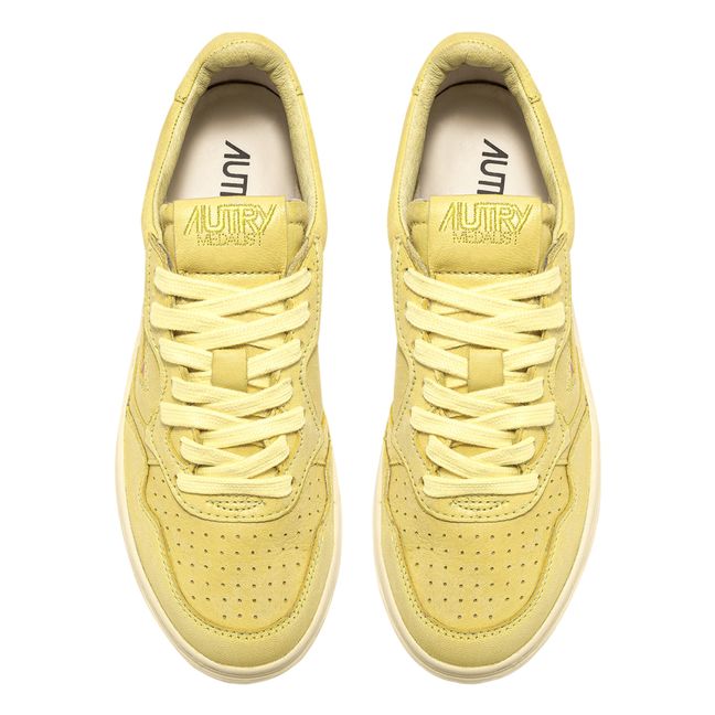 Medalist Low-Top Goat Leather Sneakers | Yellow