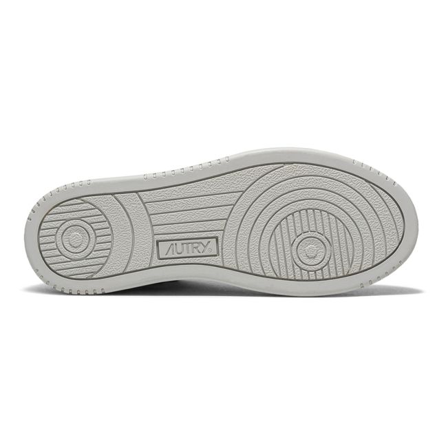 Sneakers Open Mid aus Ziegenleder/Mesh/Wildleder | Gelb