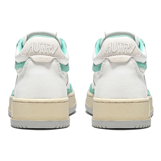 Zapatillas Open Mid de cuero de cabra/malla/ante | Verde agua