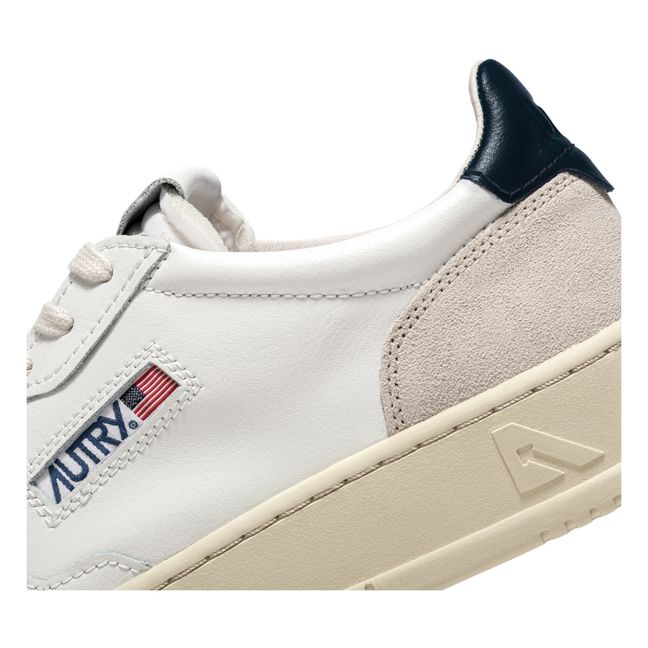 Medalist Low-Top Leather/Suede Sneakers Blue
