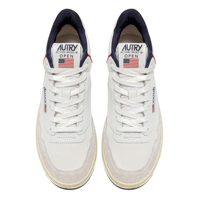 Sneakers Open Mid aus Ziegenleder/Wildleder | Blau