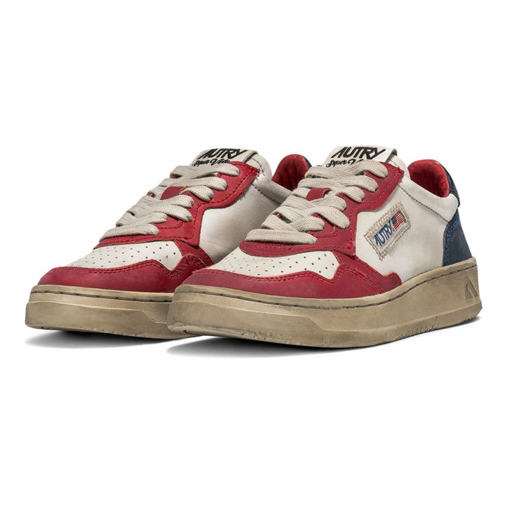 Super Vintage Low-Top Leather Sneakers | Red- Product image n°3
