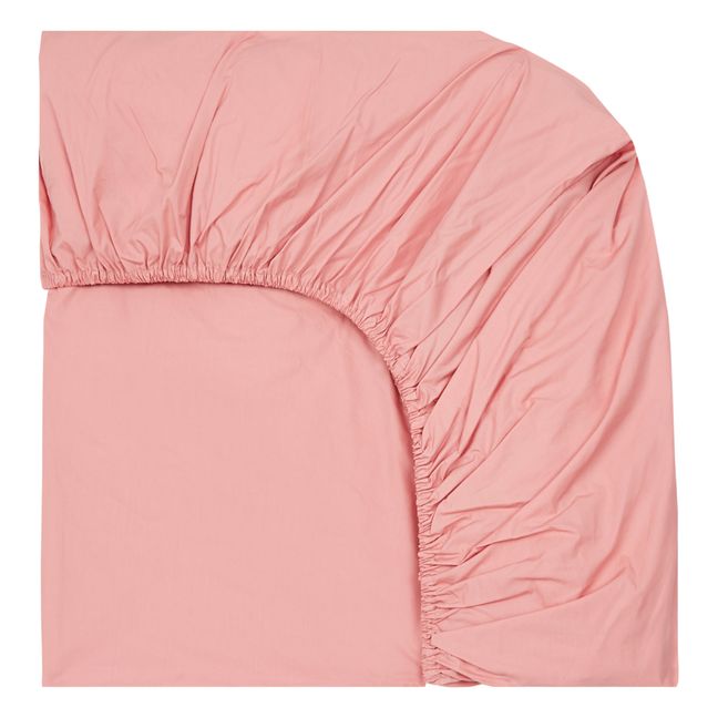 Organic Percale Fitted Sheet Rosa Polvo