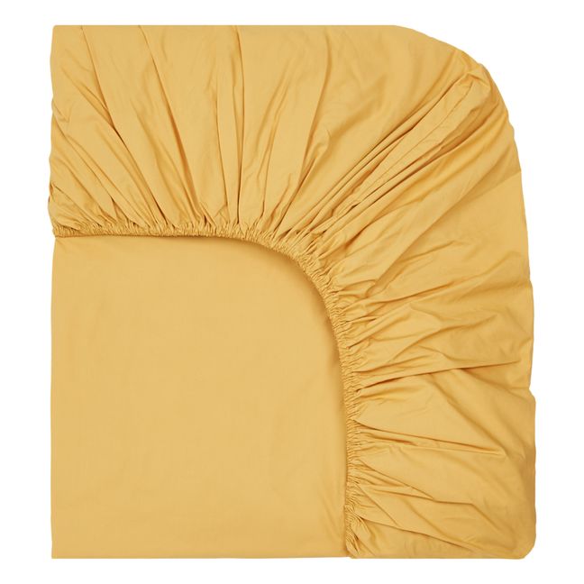 Organic Percale Fitted Sheet Gold