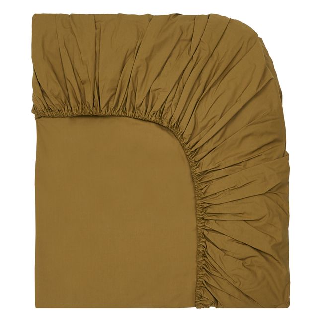 Drap-housse en percale organique | Khaki