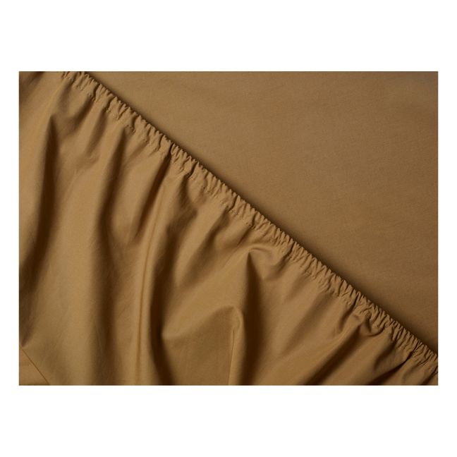 Sábana bajera de percal orgánico | Khaki