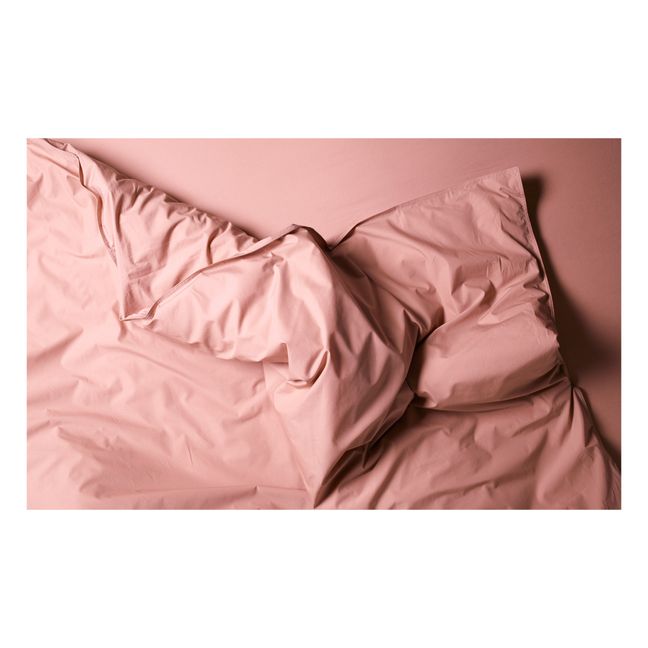 Bettdeckenbezug aus organischem Perkal Mattrosa