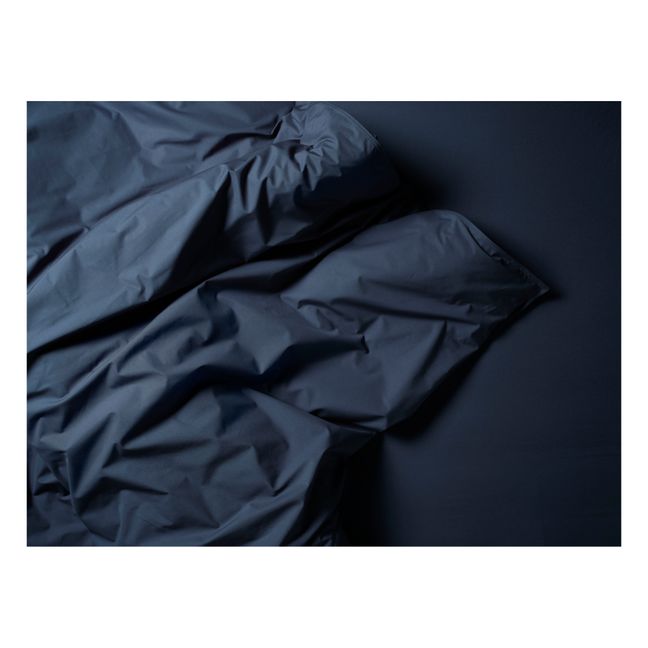 Housse de couette en percale organique | Bleu marine