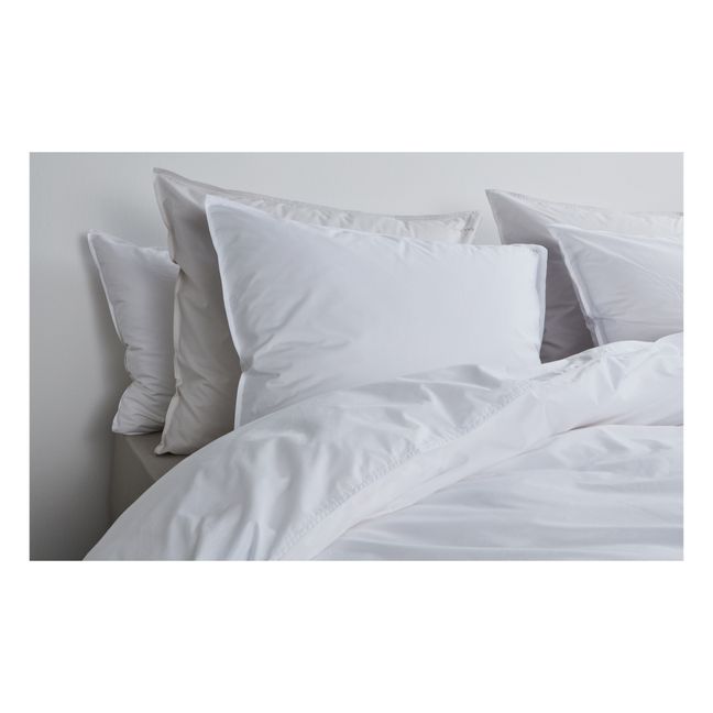 Bettdeckenbezug aus organischem Perkal Weiß