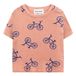 Camiseta de algodón orgánico con nido de abeja Bicicletas Albaricoque- Miniatura produit n°0