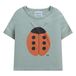 Organic Cotton Ladybird T-shirt Sage- Miniature produit n°0