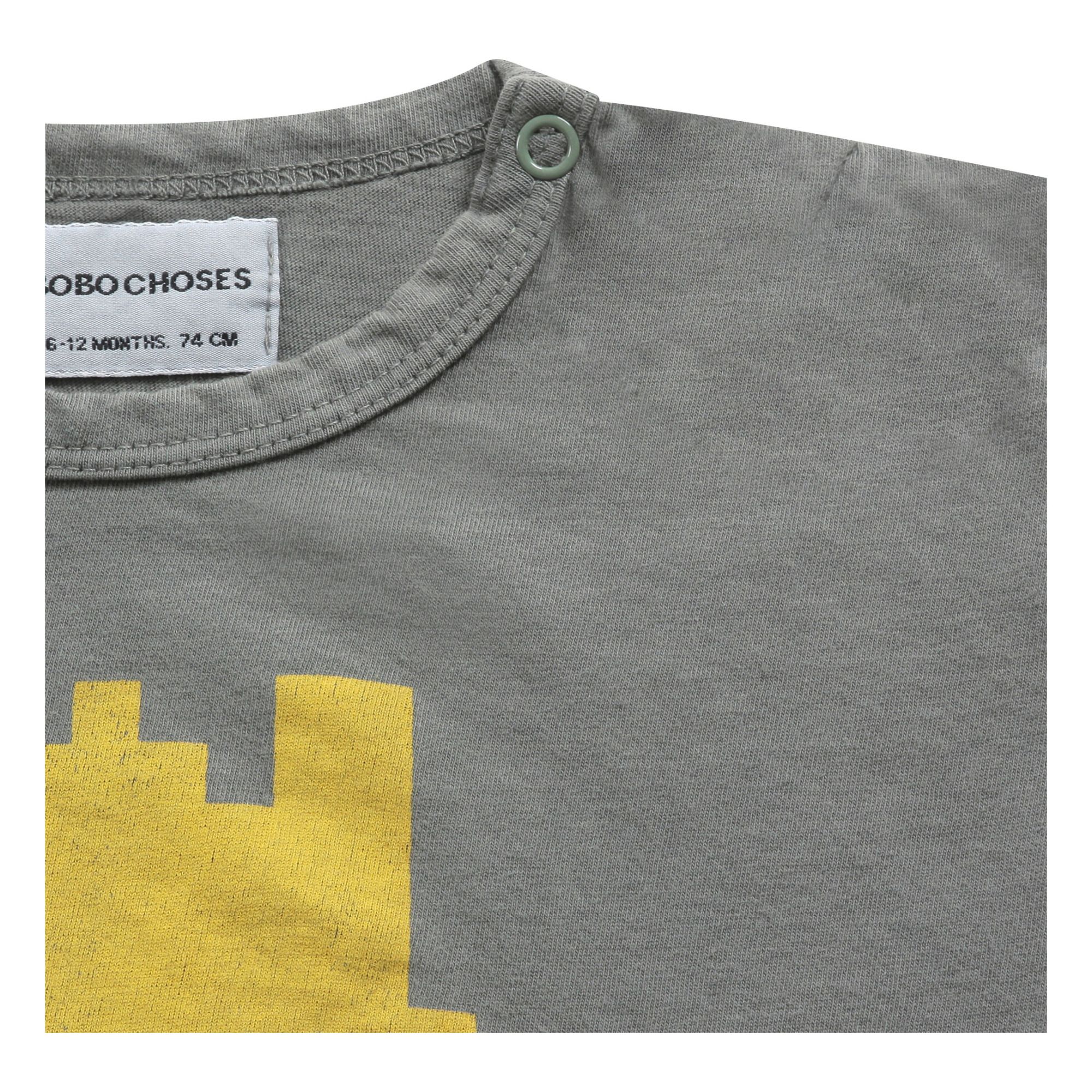 Camiseta de algodón orgánico Casa Gris- Imagen del producto n°1