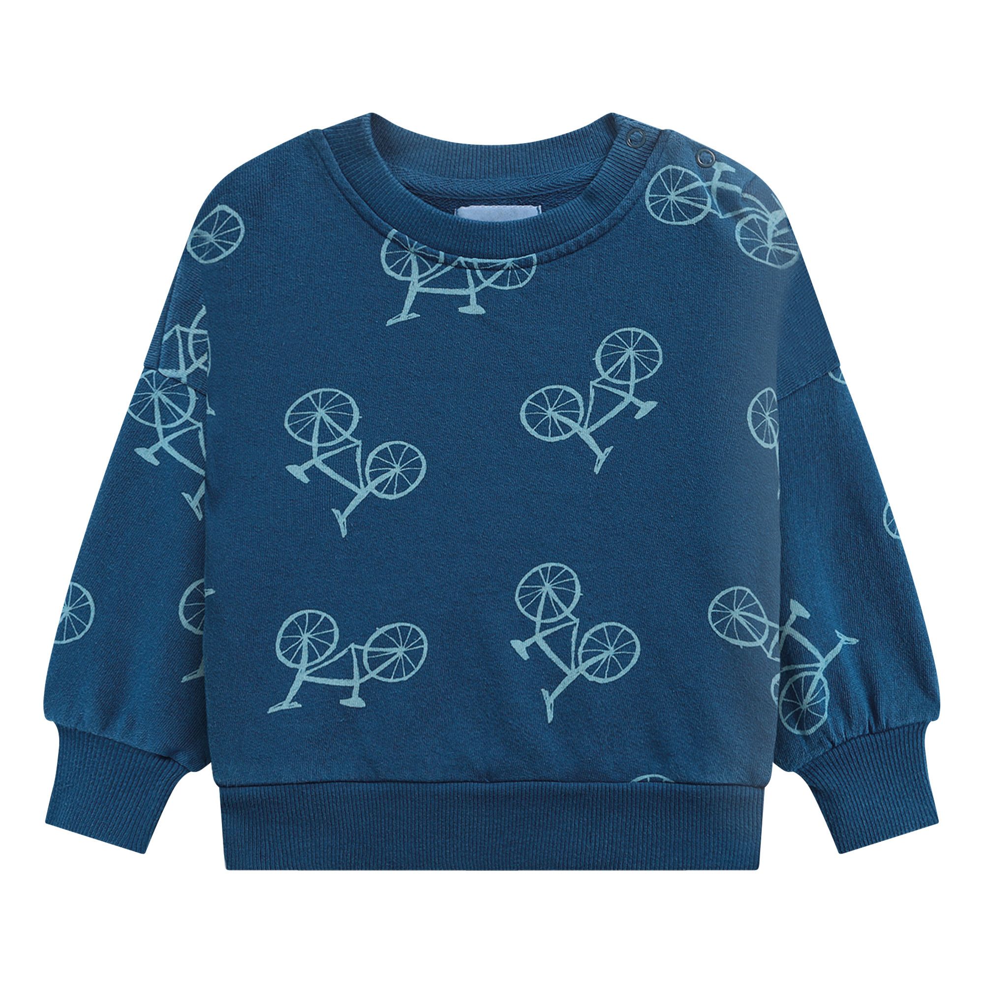 Organic Cotton Bicycle Sweatshirt Navy blue- Product image n°0