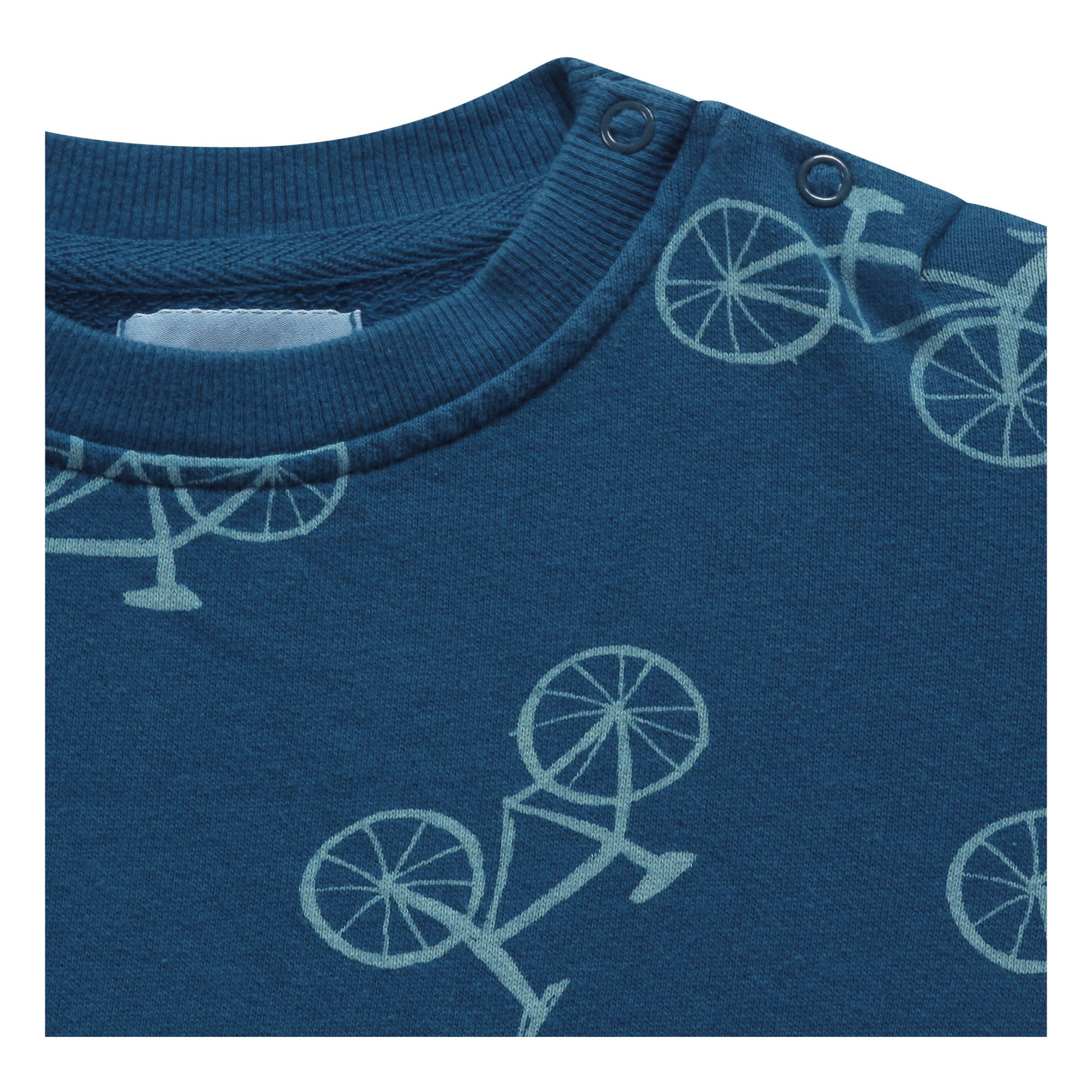 Sweat Coton Bio Vélos Bleu marine- Image produit n°1