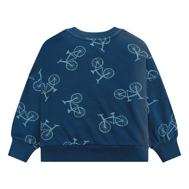 Organic Cotton Bicycle Sweatshirt Navy blue