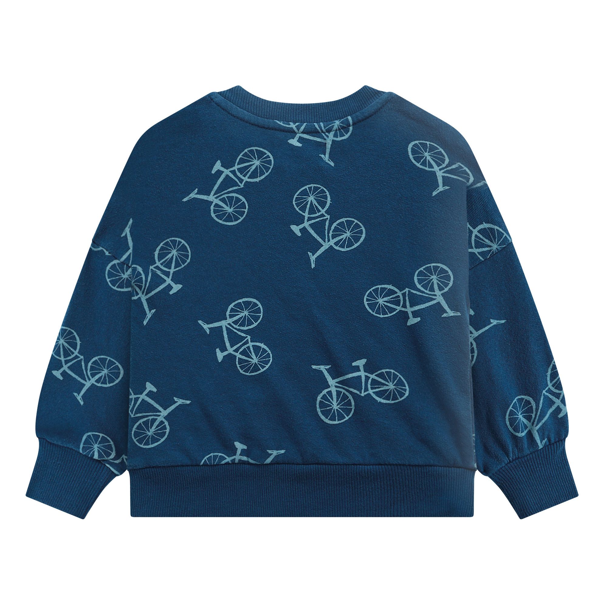 Organic Cotton Bicycle Sweatshirt Navy blue- Product image n°2