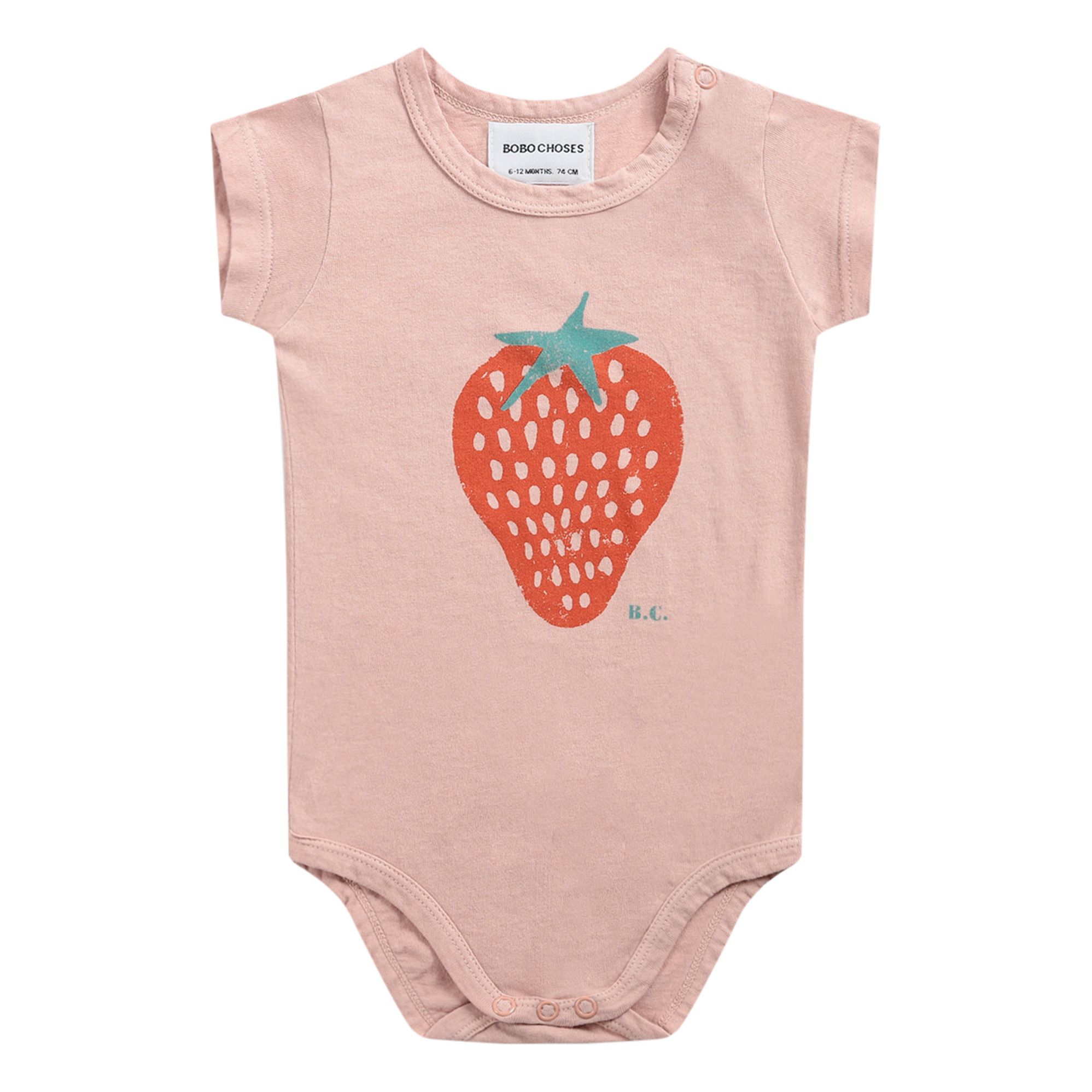 Bobo Choses - Body Coton Bio Fraise - Fille - Rose pâle