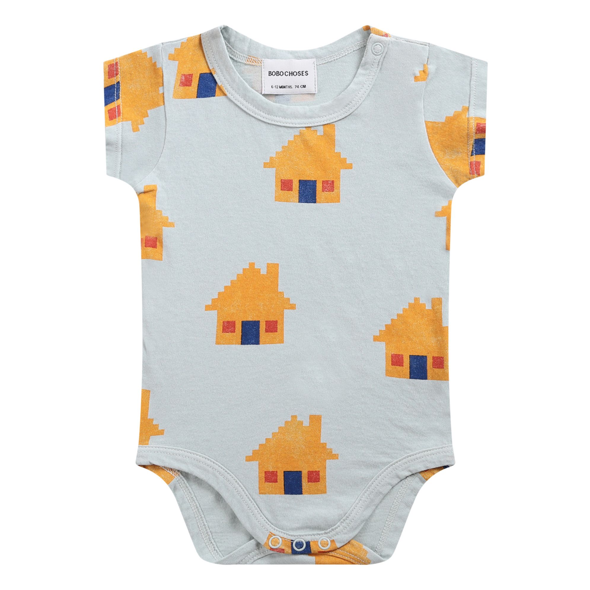 Bobo Choses - Body Coton Bio Maisons - Fille - Vert d'eau