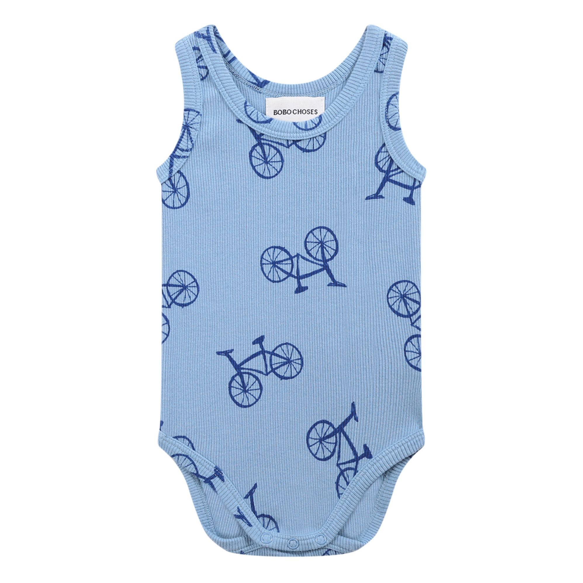 Bobo Choses - Body Coton Bio Vélos - Fille - Bleu