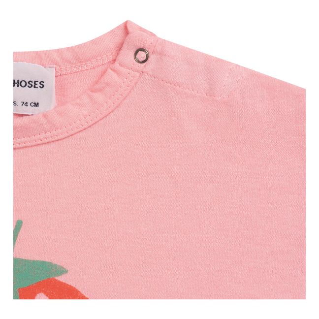 T-Shirt Coton Bio Fraise Bébé Rose