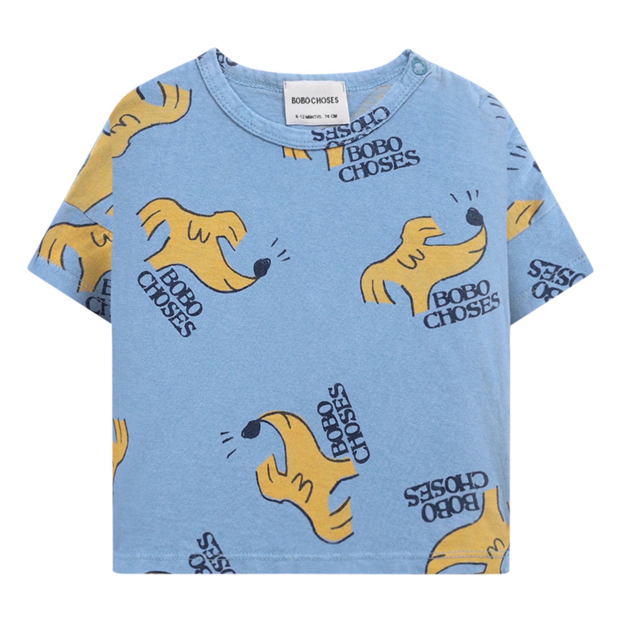 Bobo Choses - T-Shirt Coton Bio Chiens Bébé - Fille - Bleu