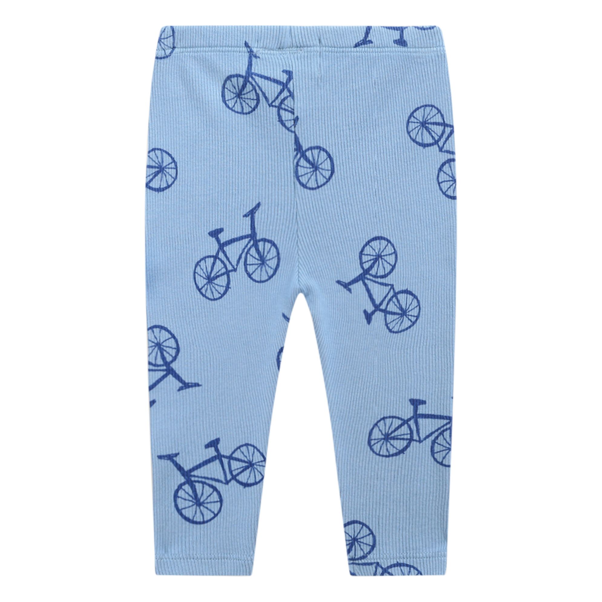 Organic Cotton Bicycle Leggings Blue- Product image n°2