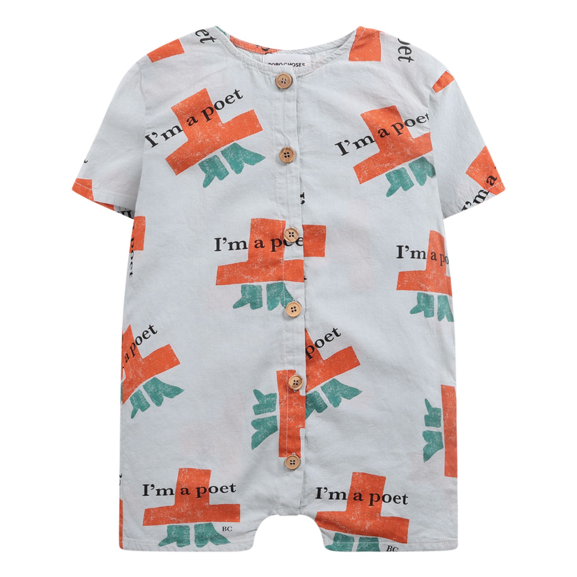 Bobo Choses - Combishort Coton Bio Poet - Fille - Bleu ciel