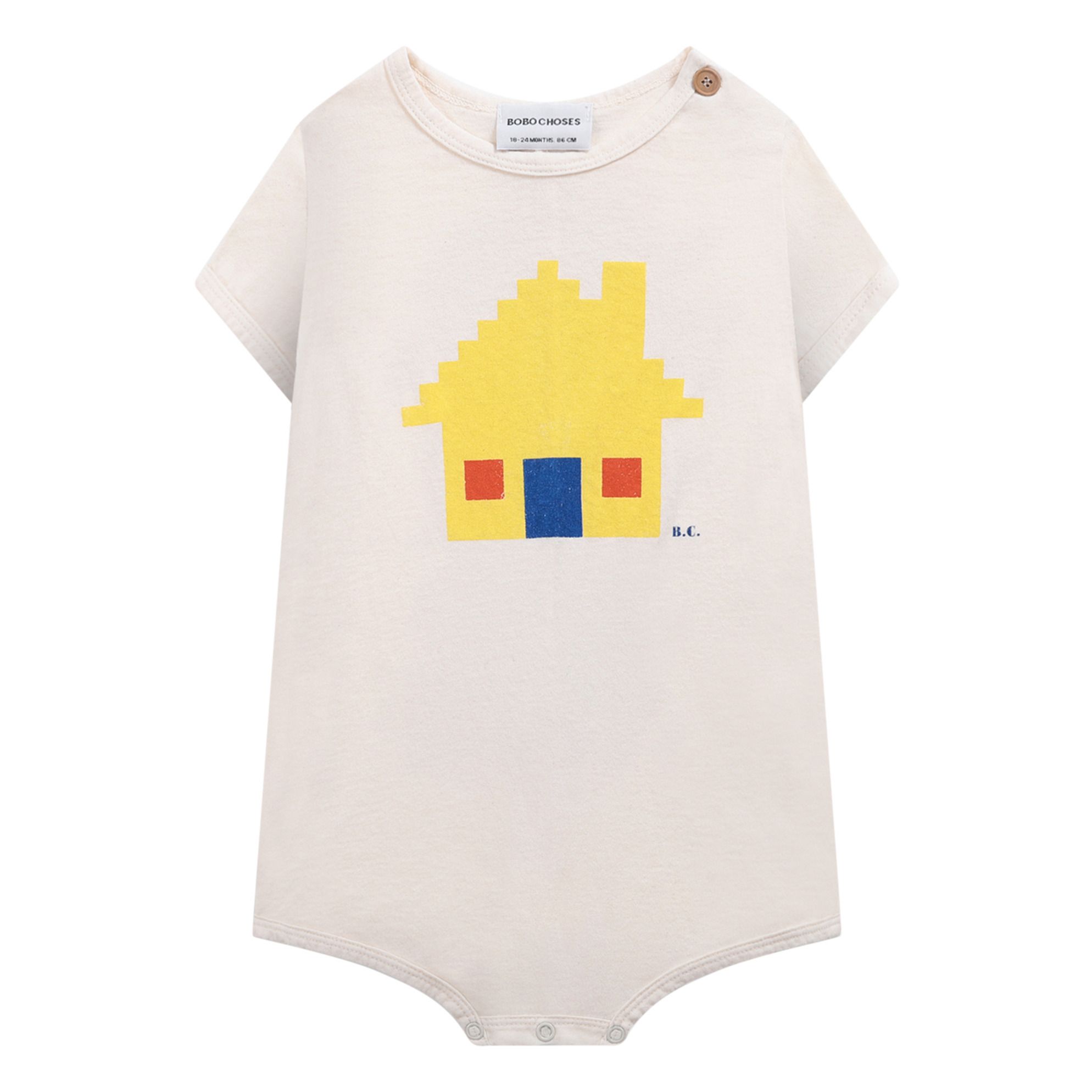 Bobo Choses - Combishort Jersey Coton Bio Maison - Fille - Ecru
