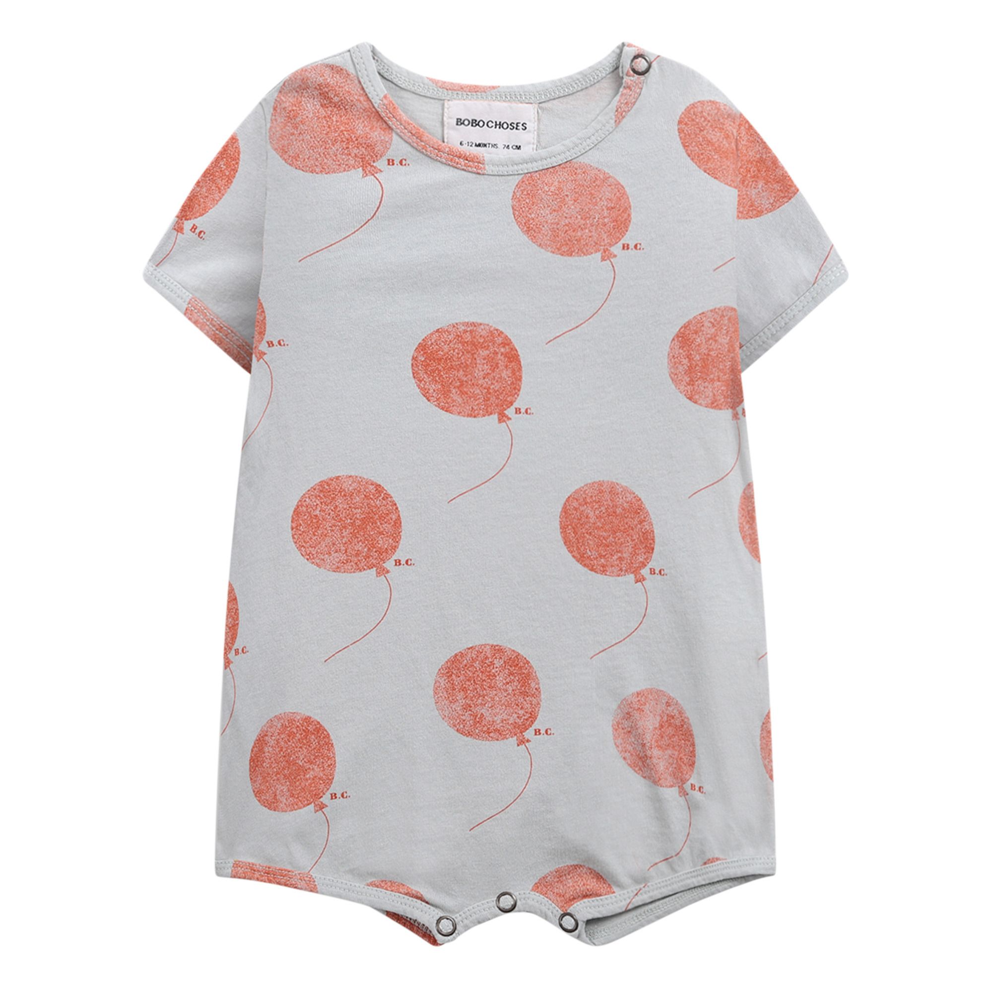 Bobo Choses - Combishort Jersey Coton Bio Ballons - Fille - Gris
