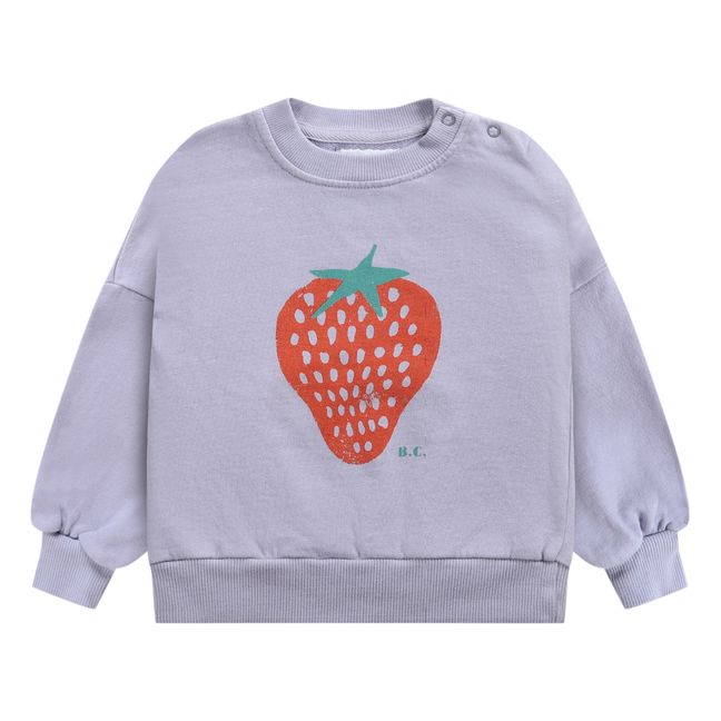 Organic Cotton Strawberry Baby Sweatshirt Mauve