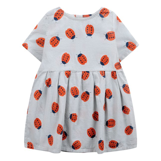 Organic Cotton Ladybird Dress Light grey