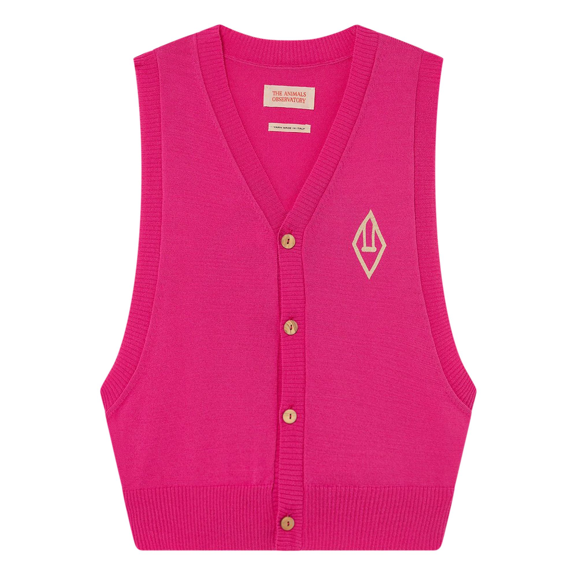 The Animals Observatory - Gilet Palmier Parrot - Fille - Rose fuschia