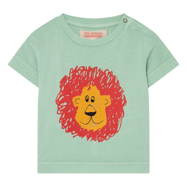 Rooster Lion T-shirt Green water
