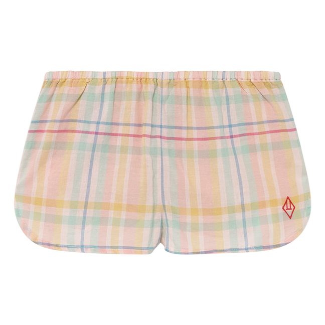 Clam Checked Shorts Pale pink