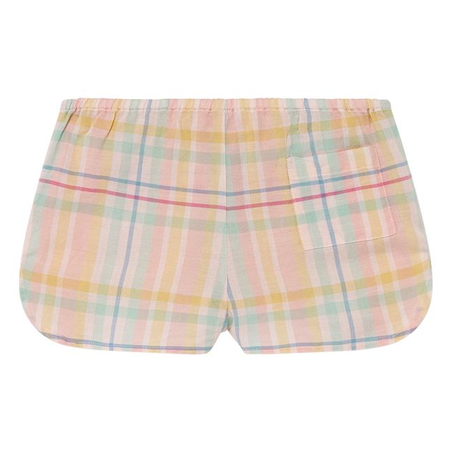 Clam Checked Shorts Pale pink