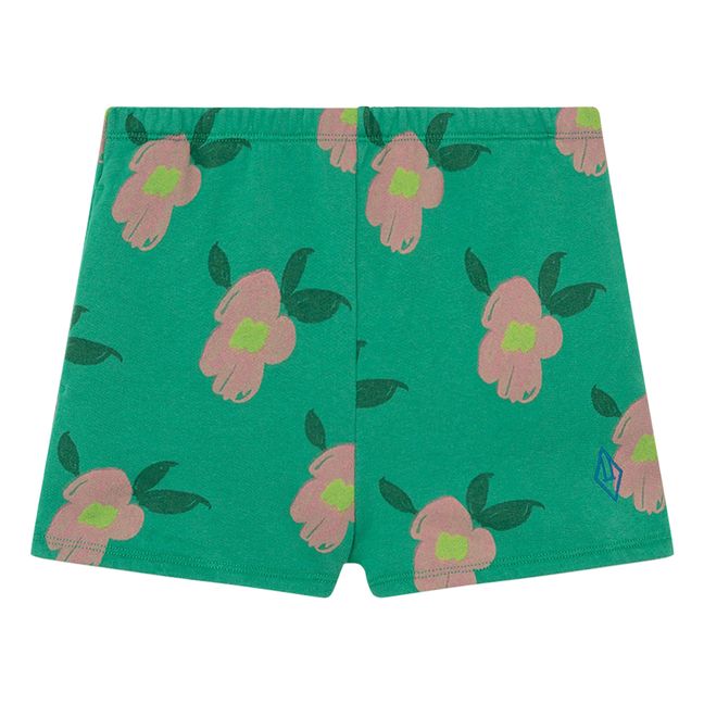 Floral Jersey Hedgehog Shorts Green