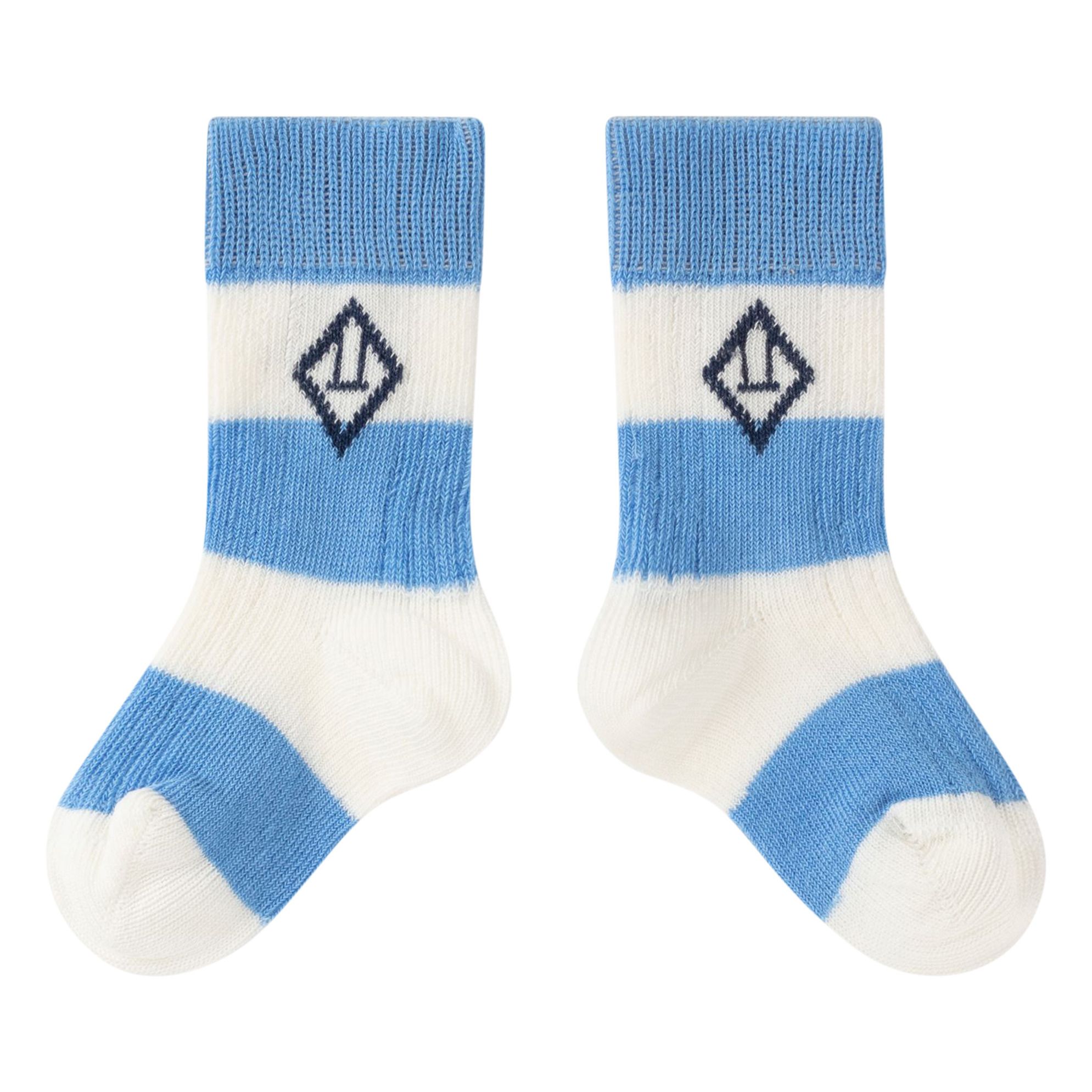 The Animals Observatory - Chaussettes Worm - Fille - Bleu ciel