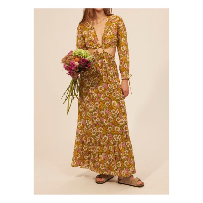 Aline Cotton Muslin Dress | Yellow