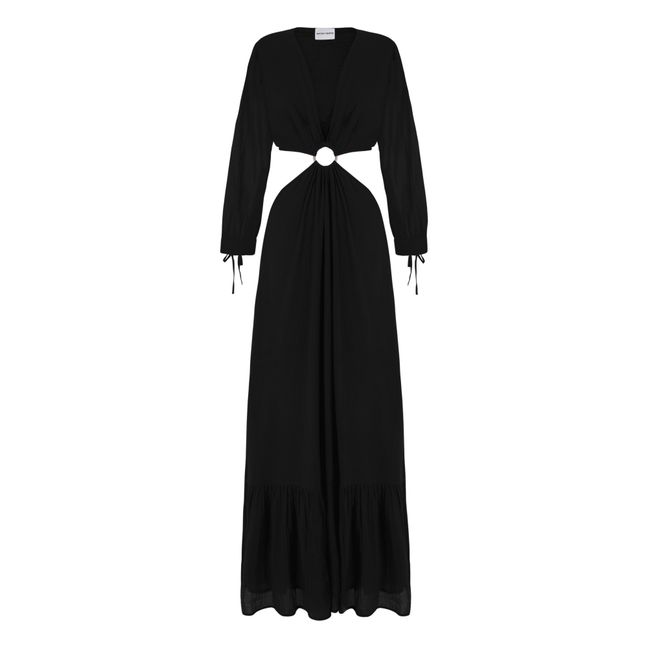 Lia Cotton Muslin Dress Black