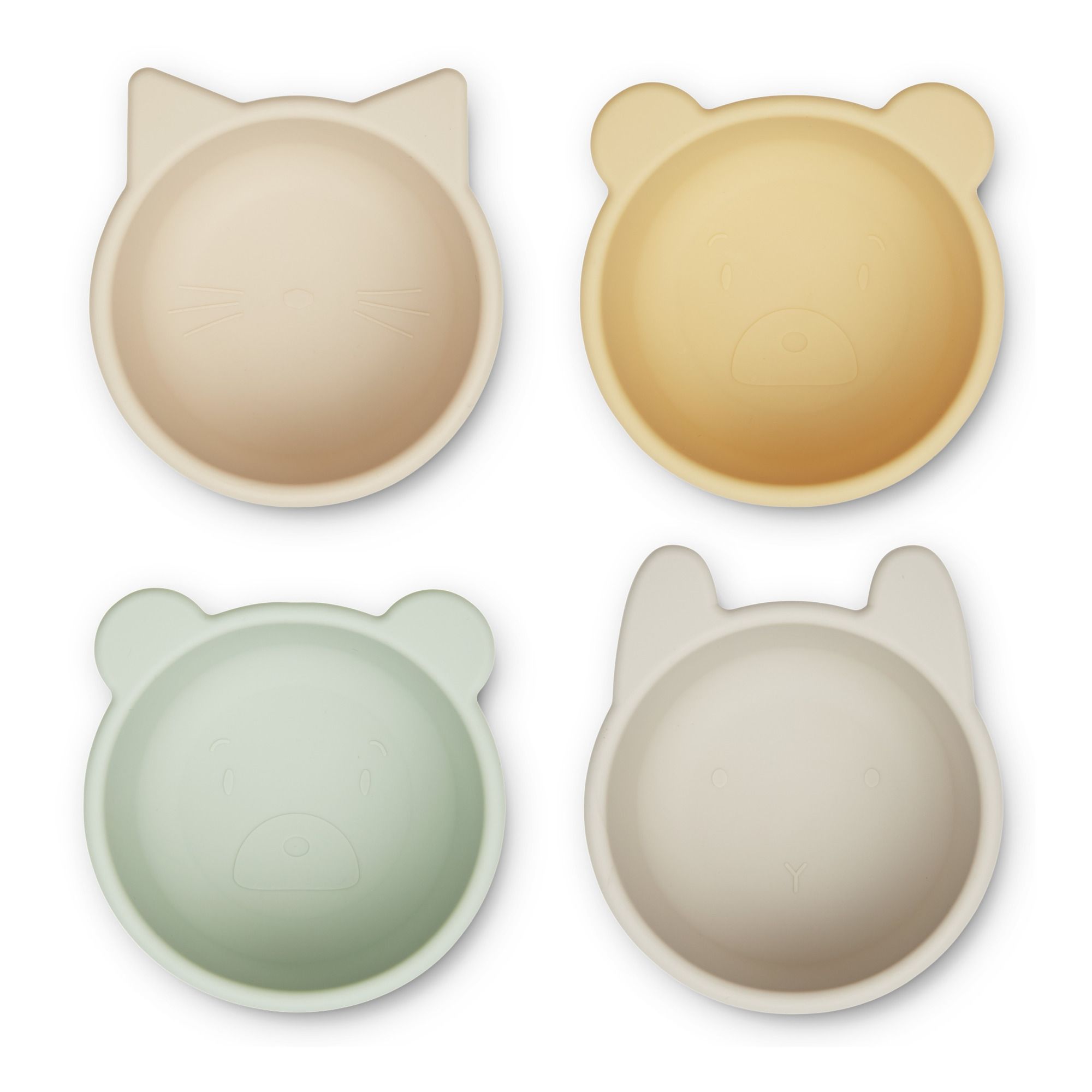 Liewood - Bols Malene en silicone - Set de 4 - Rose