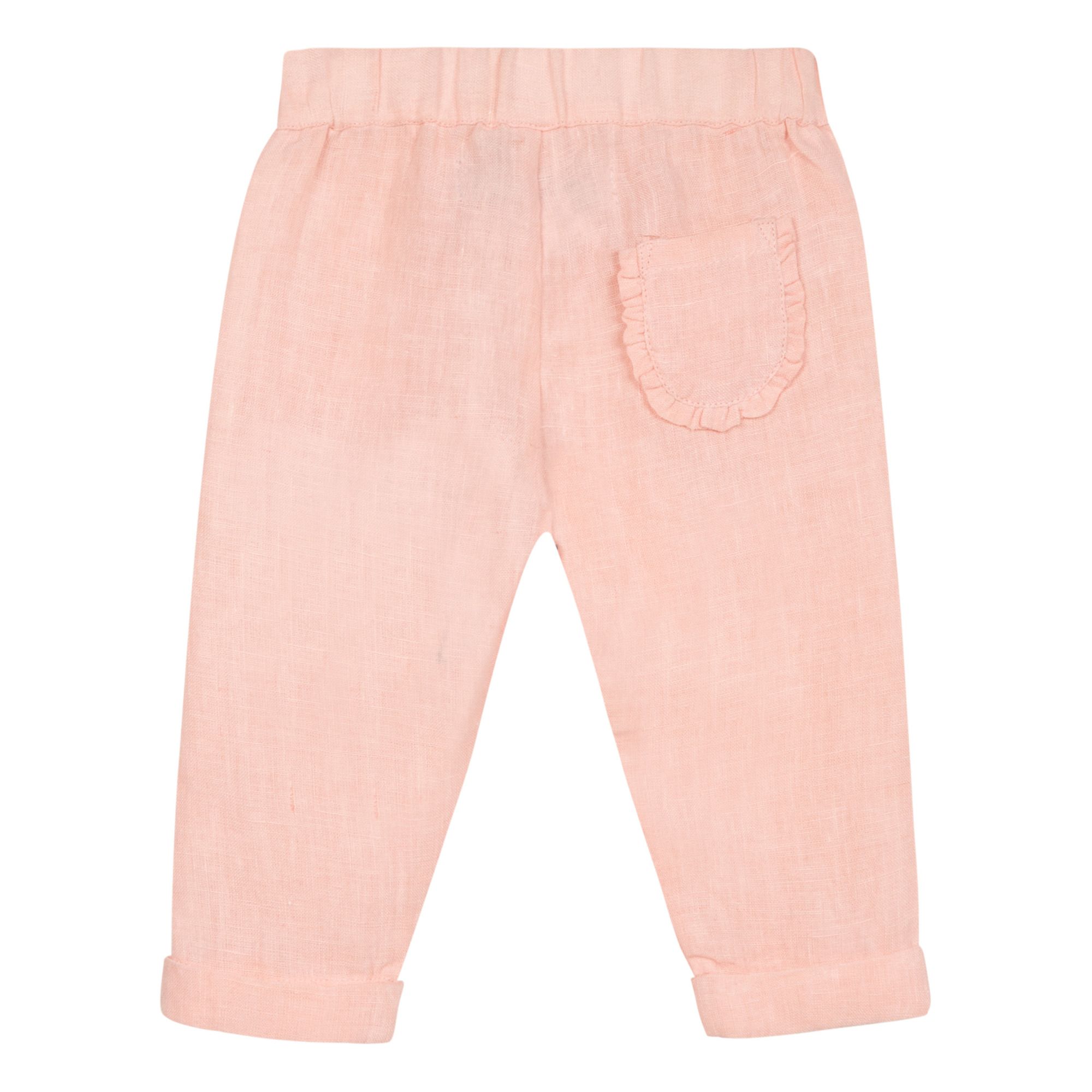 Pantalón de lino Rosa- Imagen del producto n°2