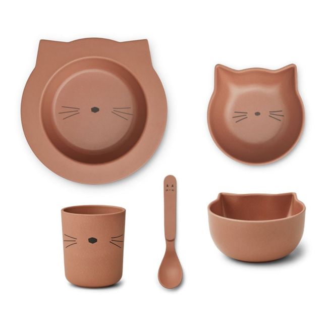 Set vaisselle Joana en PLA - set de 4 | Rose