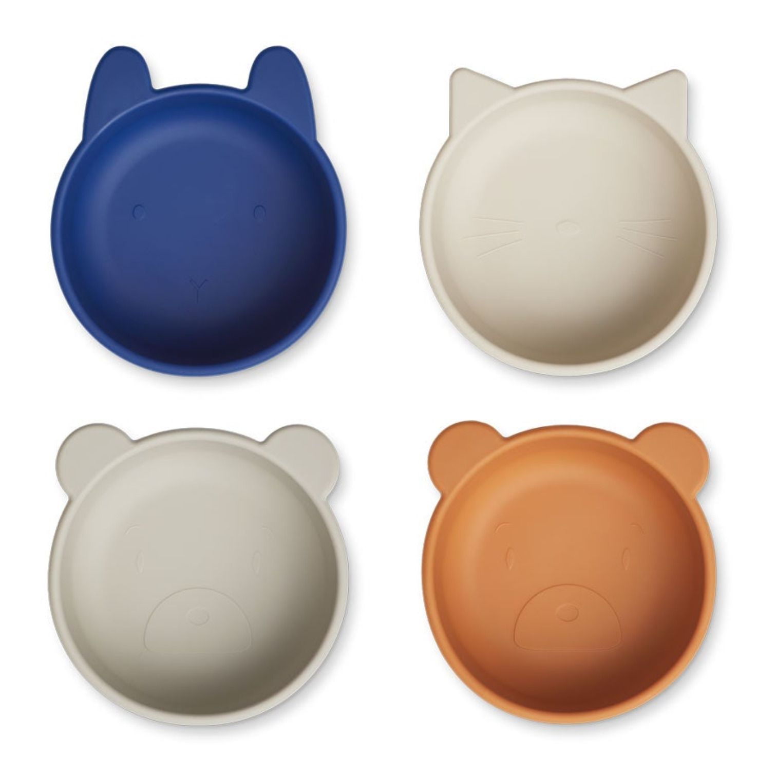 Liewood - Bols en silicone Iggy - Set de 4 - Bleu marine