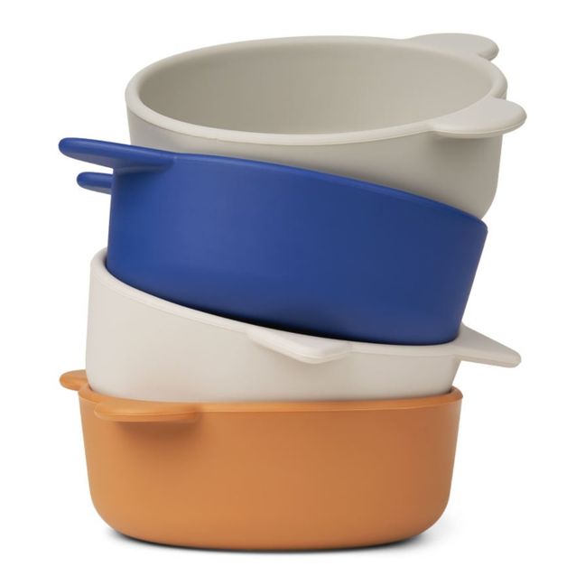 Ciotole in silicone Iggy - Set di 4 | Blu marino