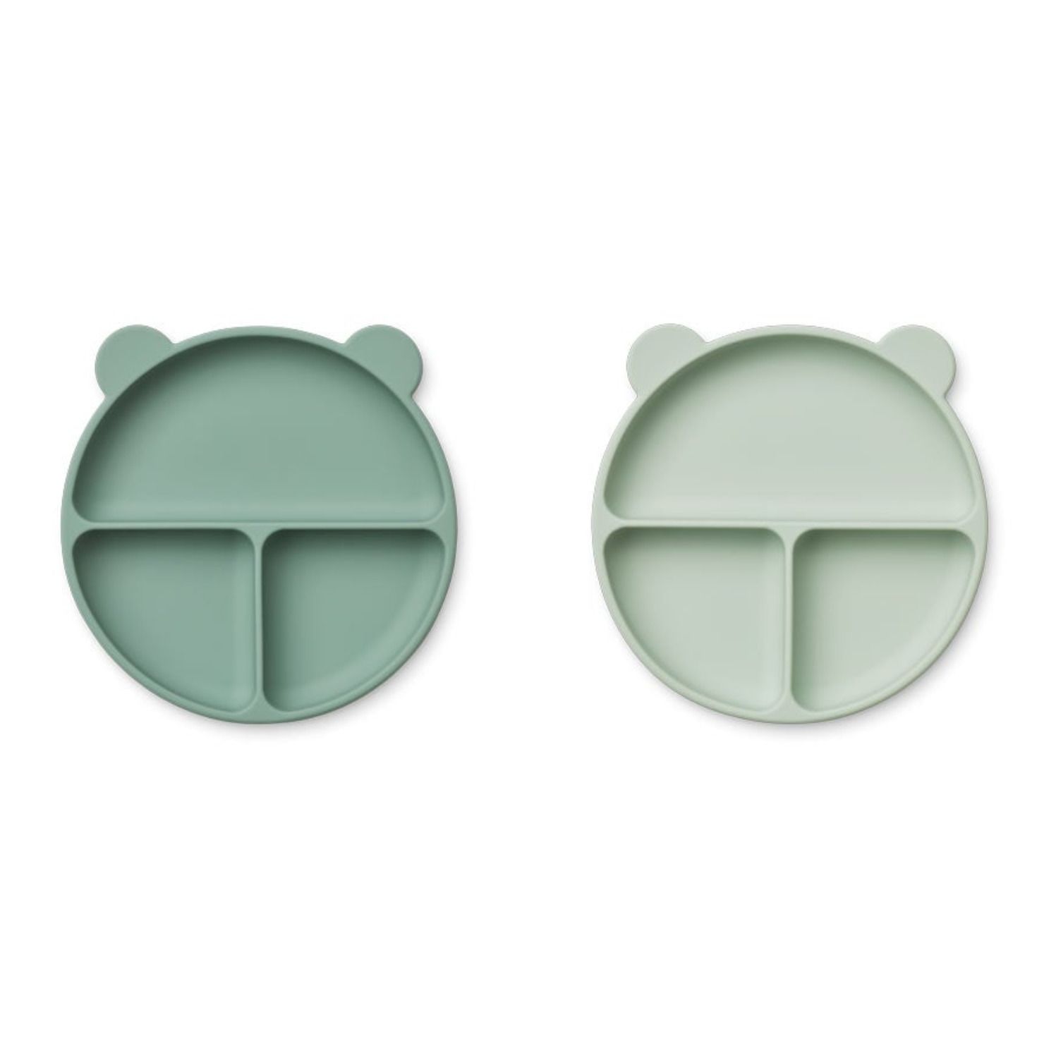 Liewood - Assiettes Merrick en silicone - Set de 2 - Vert