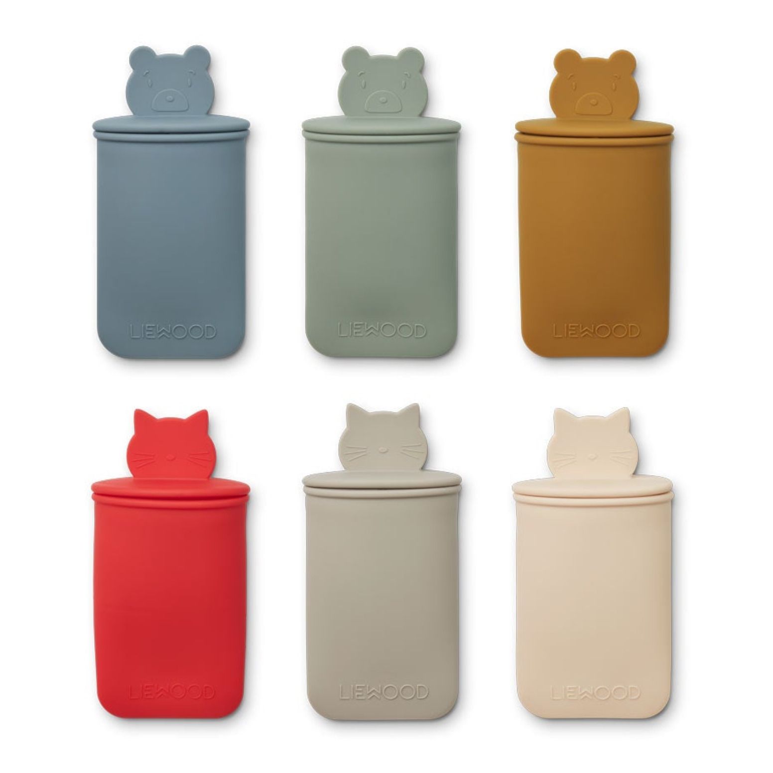 Liewood - Moules à glace Malik en silicone - Set de 6 - Rouge