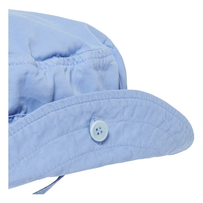 Sombrero de Flores Azul color natural