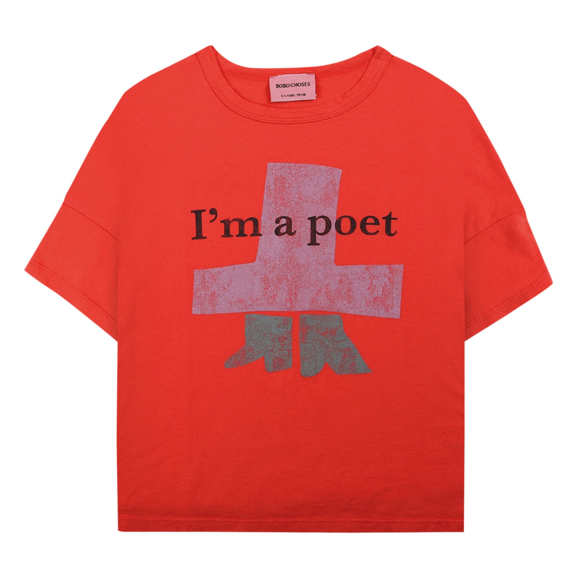 Bobo Choses - T-Shirt Coton Bio Poet - Fille - Rouge